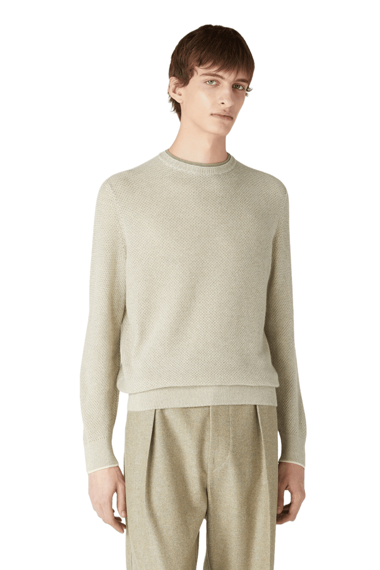 <tc>Loro Piana</tc> เสื้อคอกลมผู้ชาย City Pull Crewneck