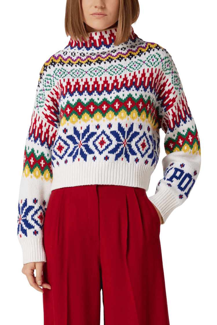 Ralph Lauren Mmea Logo Mockneck Nwoma-Afrafra Sweater