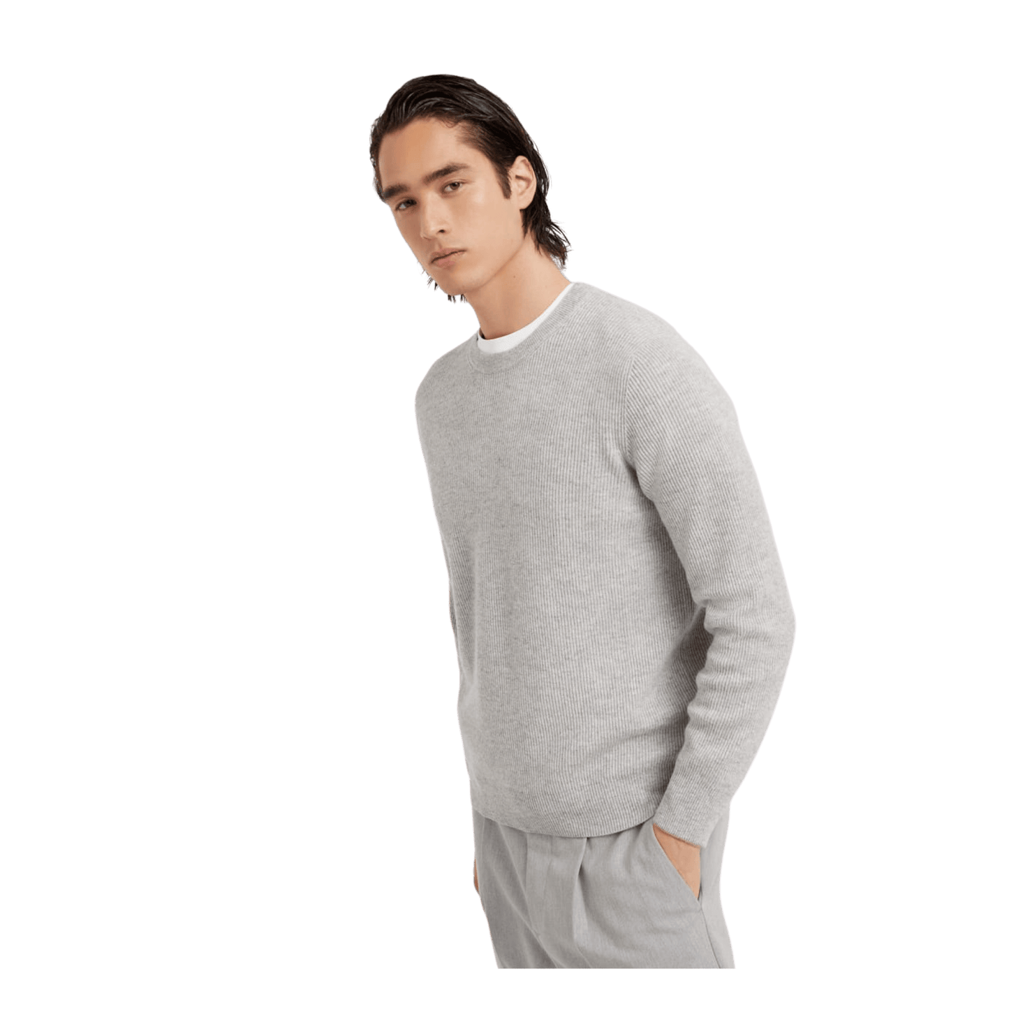 Brunello Cucinelli Men's Cashmere English Rib Sweater