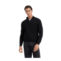 Brunello Cucinelli Men's Cashmere Turtleneck Sweater With Zipper