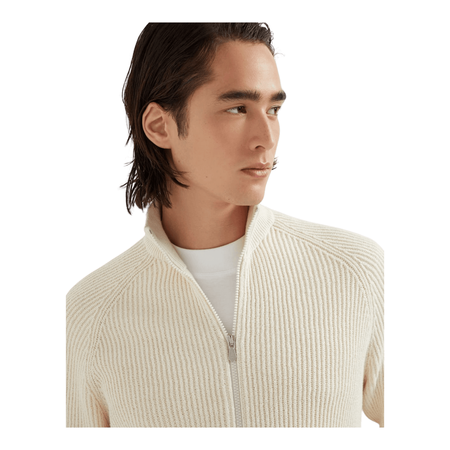 Brunello Cucinelli Men's Malfilé Cotton English Rib Cardigan With Zipper