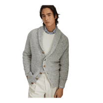 Brunello Cucinelli Men's Mouliné Cashmere Cardigan With Raglan Sleeves