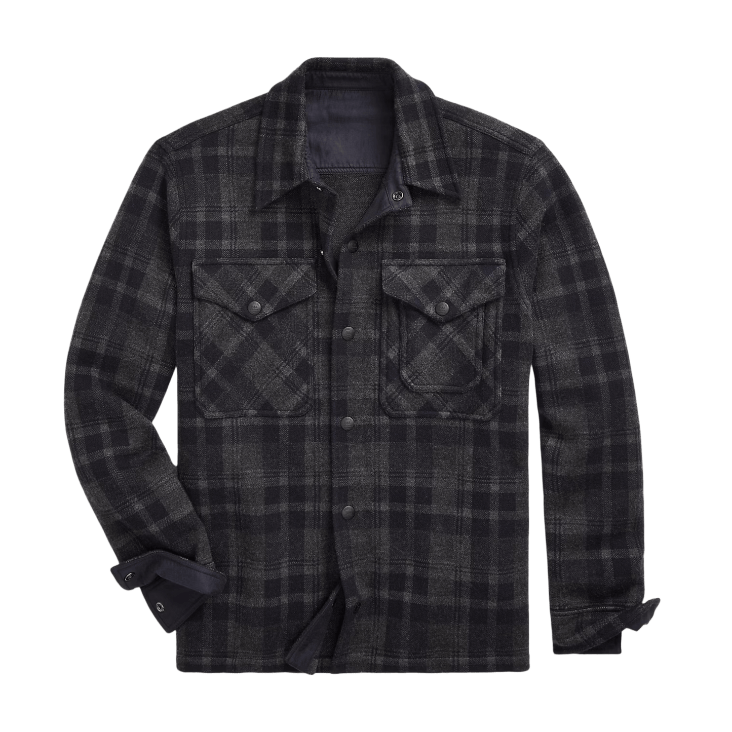 Ralph Lauren Men's Plaid Wool Workshirt Sweater