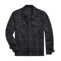 Ralph Lauren Men's Plaid Wool Workshirt Sweater