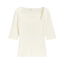 Arket Women's Square-Neck Rib Top