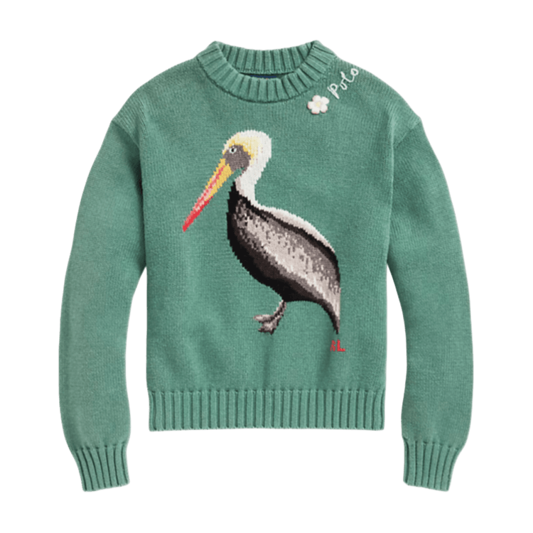 رالف لورين للسيدات intarsia-knit Pelican Mockneck Jumper