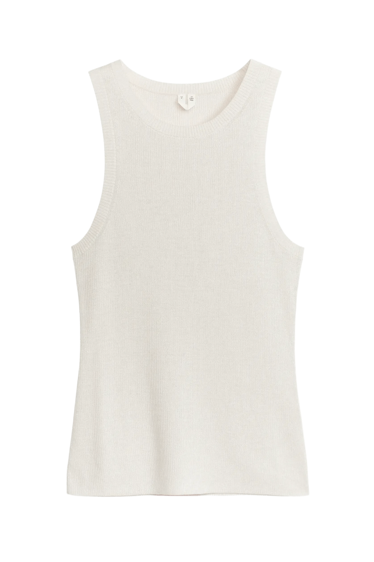 Camiseta sin mangas de punto para mujeres Arket