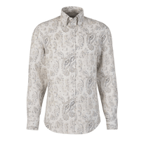 Brunello Cucinelli Men's Paisley Basic Fit Shirt with button-down collar