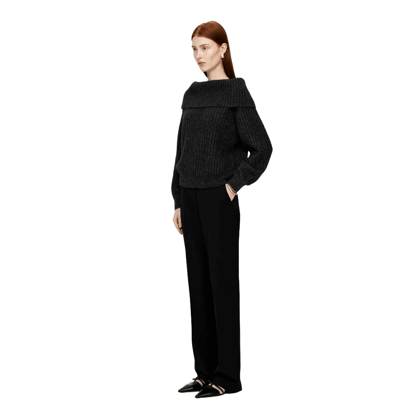 Arket Women's Off-Shoulder Rib Jumper