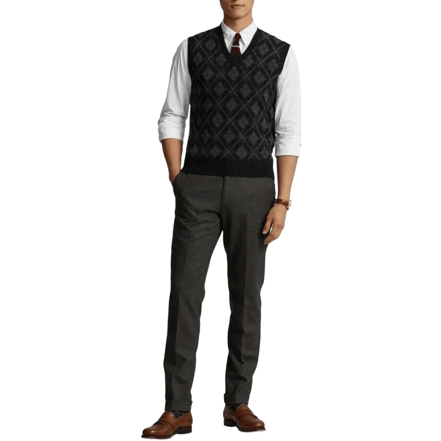 Ralph Lauren Men's Argyle Wool Sweater Vest