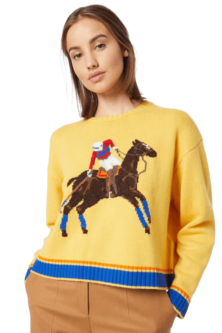 Ralph Lauren Women's Intarsia-Taft Woard Pull