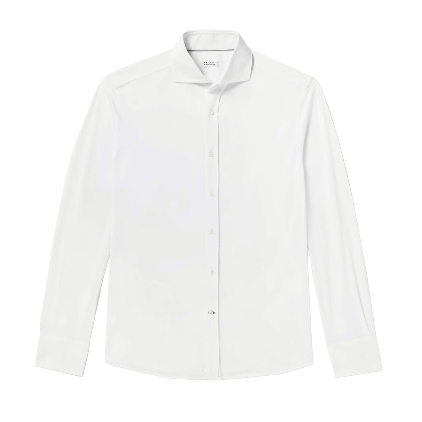 Brunello Cucinelli Men's Twill Basic Fit Shirt With Button-down Collar