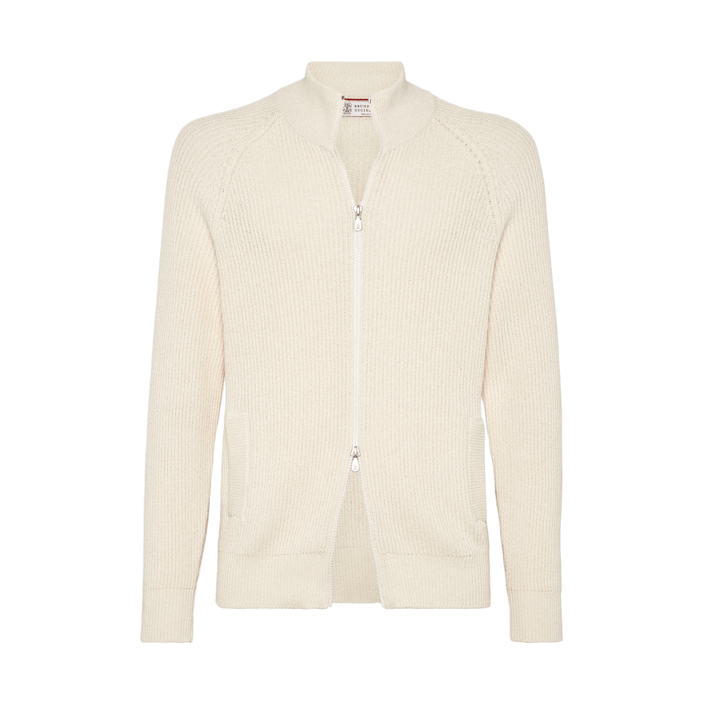 Brunello Cucinelli Men's Malfilé Cotton English Rib Cardigan With Zipper