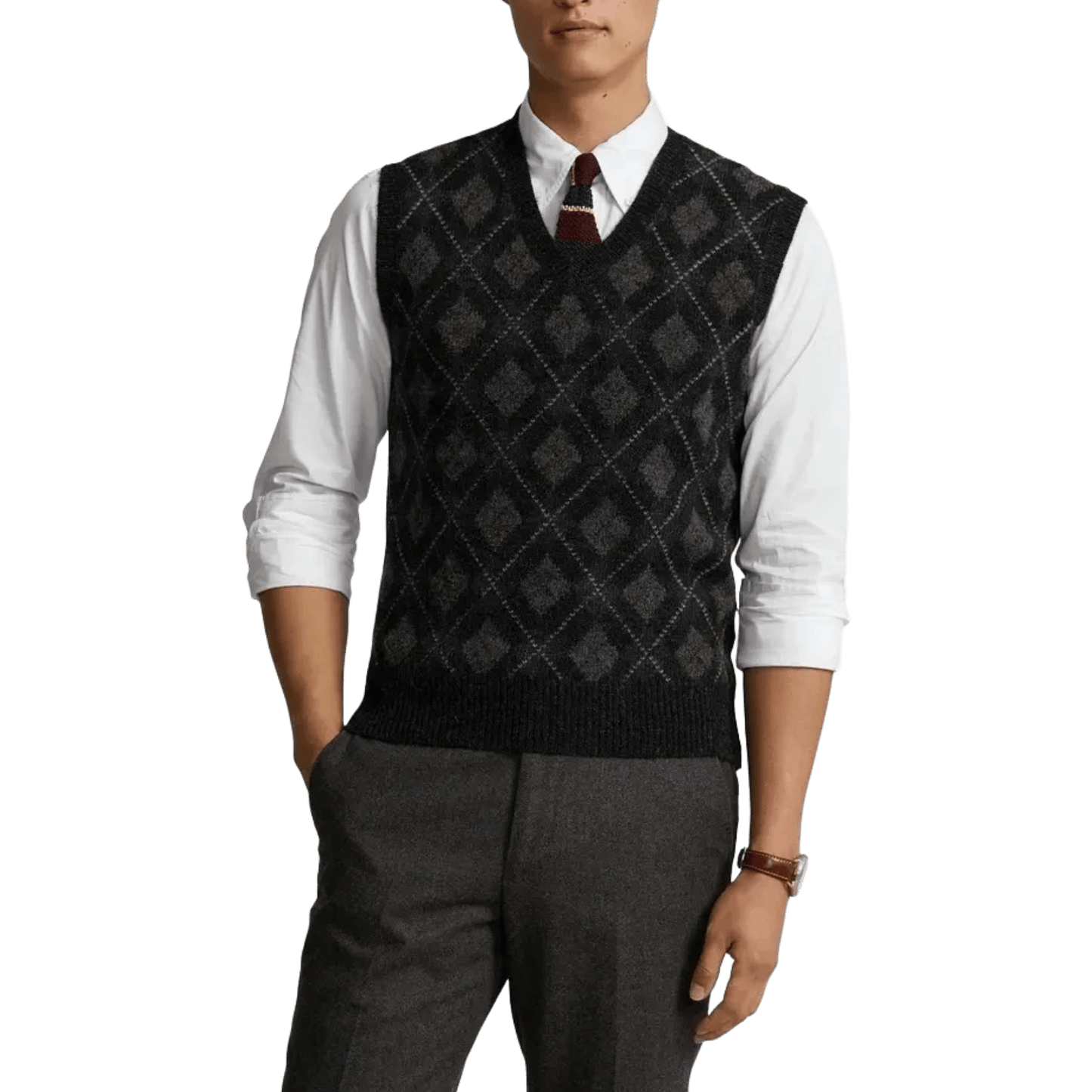 Ralph Lauren Men's Argyle Wool Sweater Vest