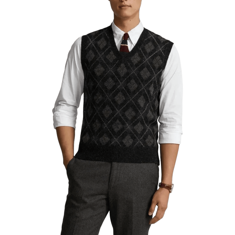 Ralph Lauren Men's Argyle Wool Sweater Vest