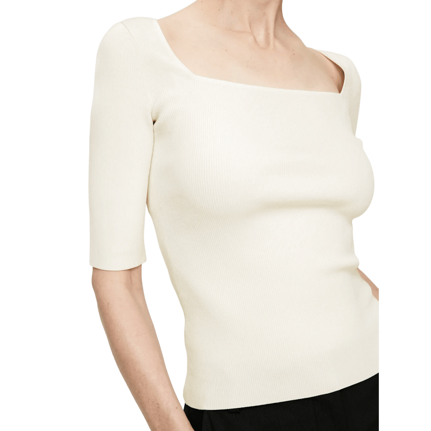 Arket Women's Square-Neck Rib Top