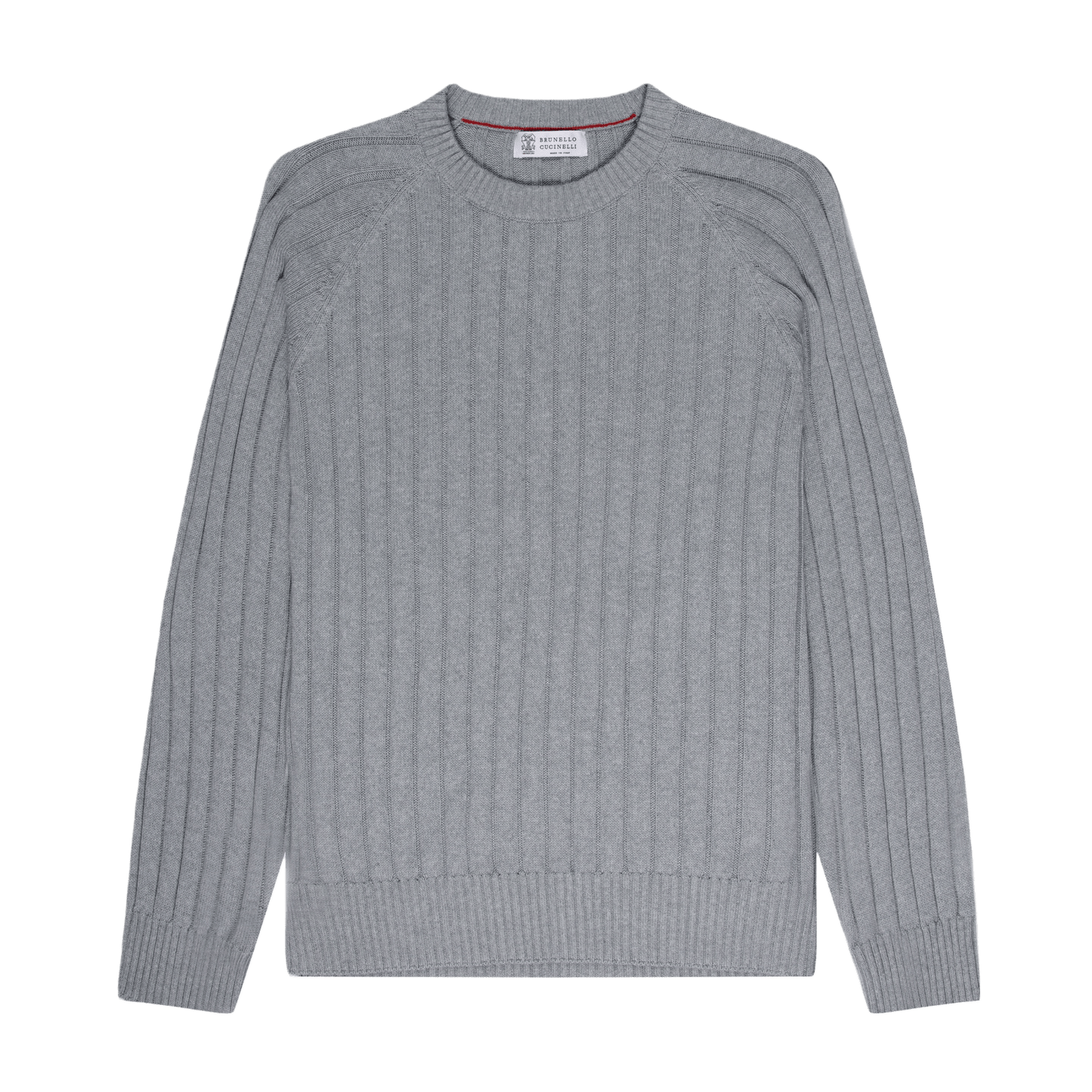 Brunello Cucinelli Men's Cashmere English Rib Sweater With Raglan Sleeves