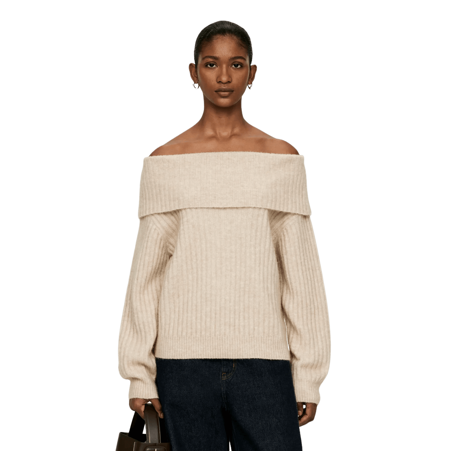 Arket Women's Off-Shoulder Rib Jumper