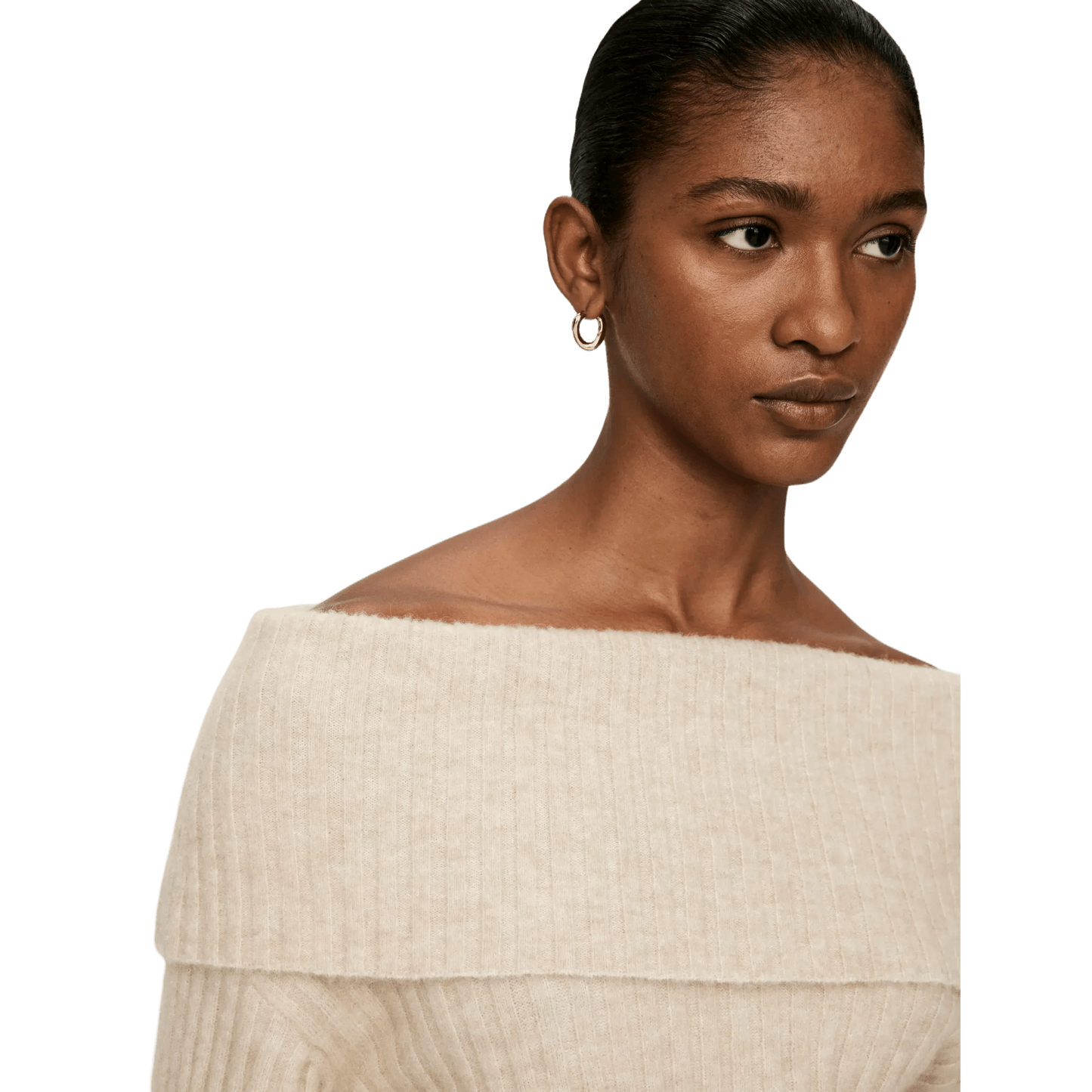 Arket Women's Off-Shoulder Rib Jumper