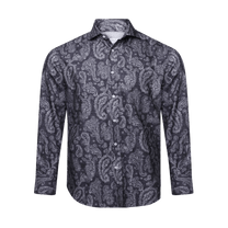 Brunello Cucinelli Men's Paisley Basic Fit Shirt with button-down collar