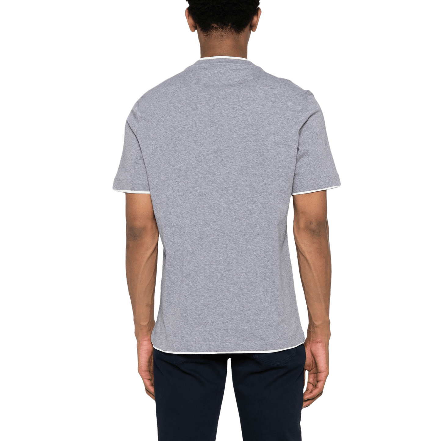 Brunello Cucinelli Men's Cotton Jersey Crew Neck T-shirt With Faux-layering