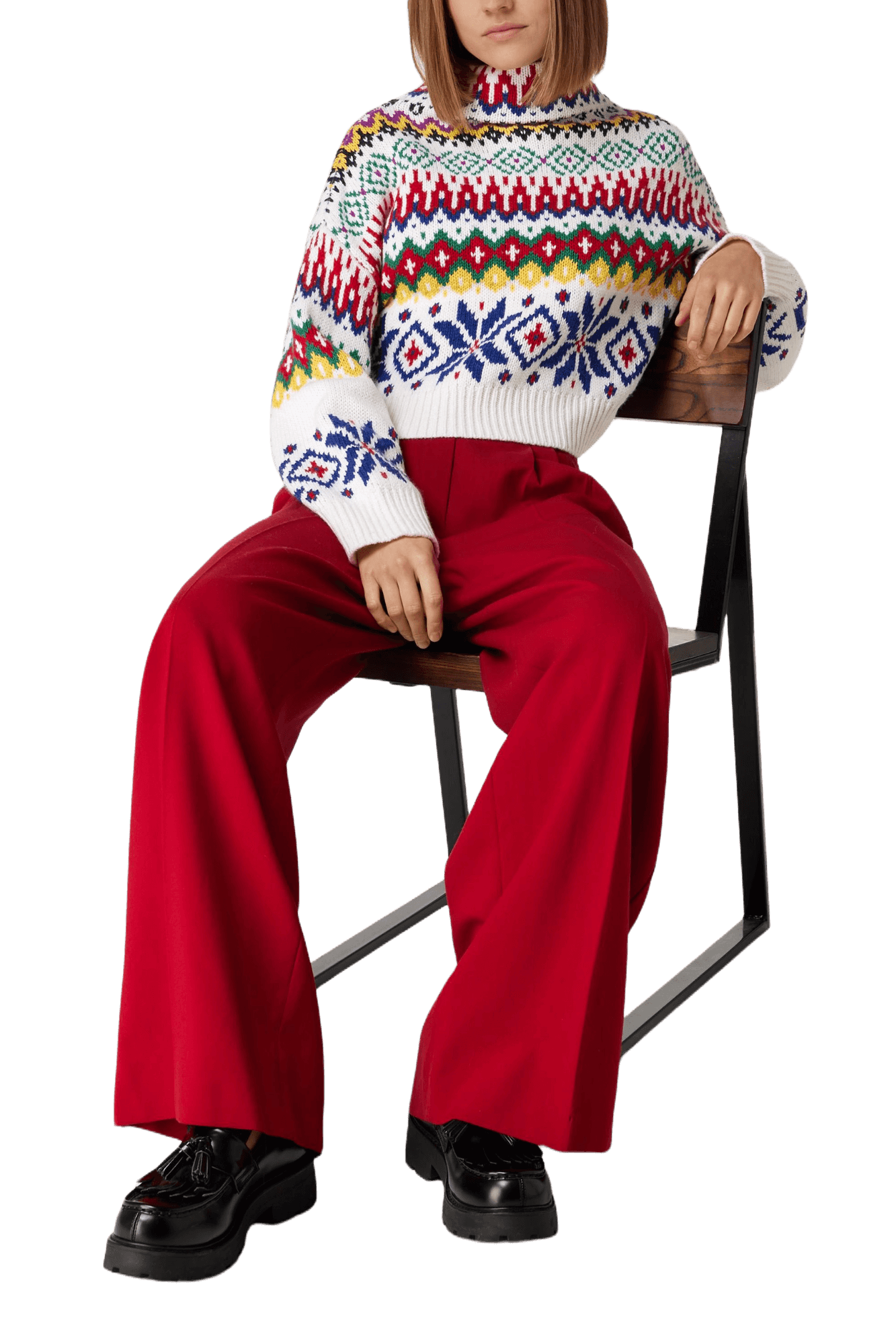 Ralph Lauren Mmea Logo Mockneck Nwoma-Afrafra Sweater