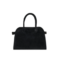 The Row Soft Margaux 10 Bag in Suede