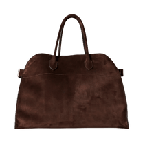 The Row Soft Margaux 15 Bag in Suede