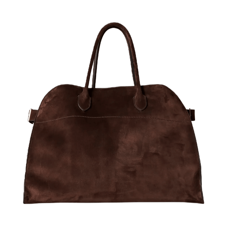 The Row Soft Margaux 15 Bag in Suede