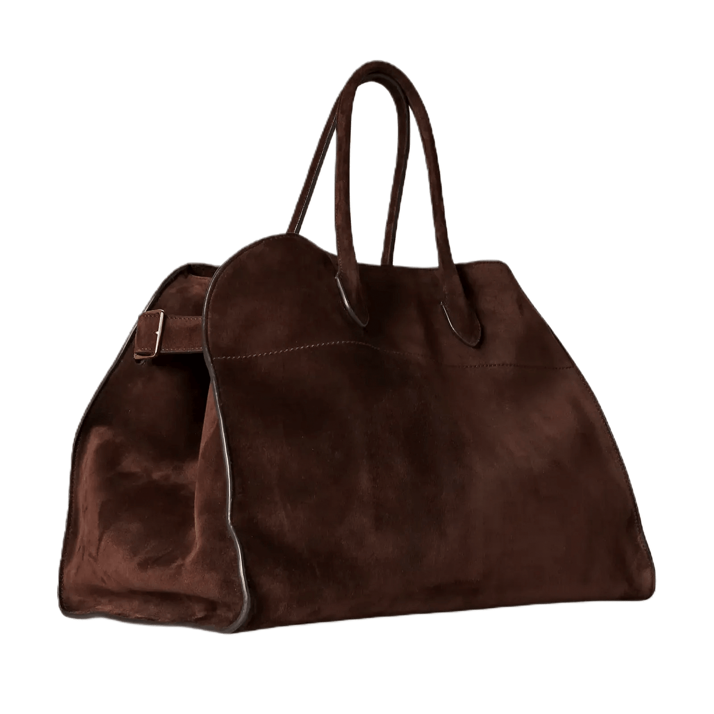 The Row Soft Margaux 17 Bag in Suede